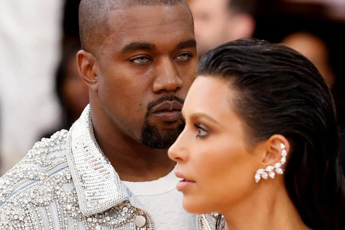 Former celebrity couple Kim Kardashian and Kanye West are seen here in a 2016. file photo.