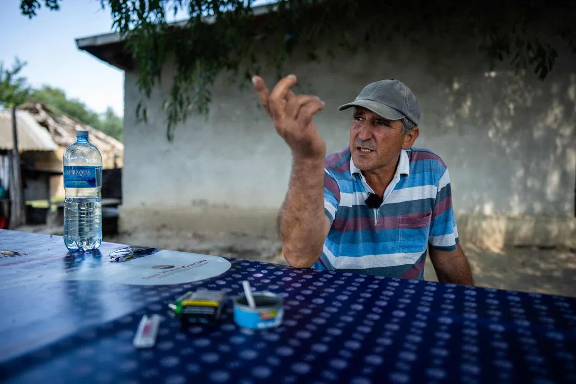 Mr Costica Tanase, a 51-year-old farmer, and his family have nearly grown used to the blaring sounds of war from across the border in Ukraine.