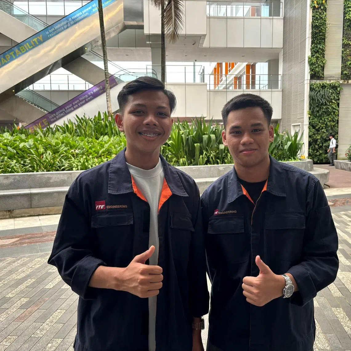 dlinfluencer - Mr Amir Arfan (Right), 18, believes that an influencer degree in Singapore is beneficial as content creation is a useful skill to learn. 

ST PHOTO: DILLON LOH