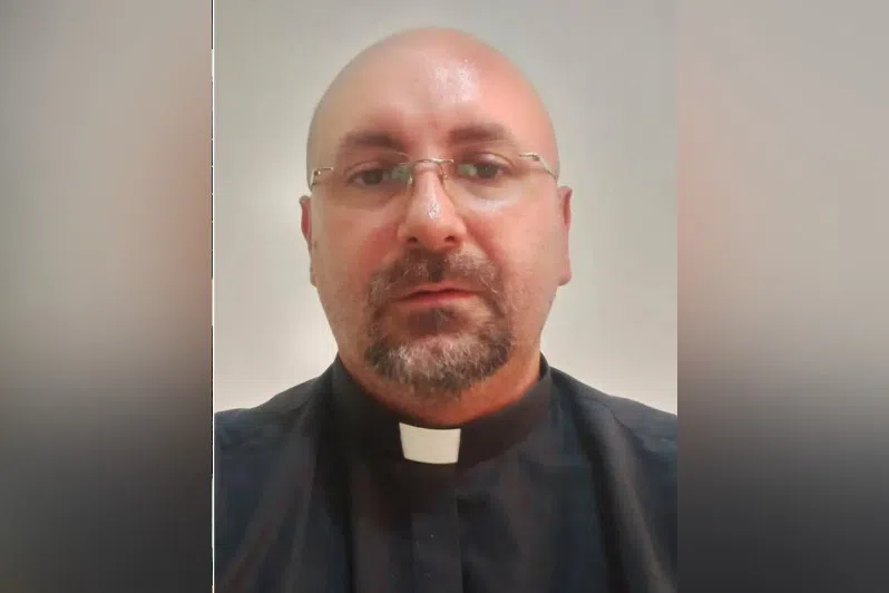 The Reverend Patricio Alfredo Sanchez Molinari was celebrating Mass that was being livestreamed when a crucifix fell from a wall and struck him.