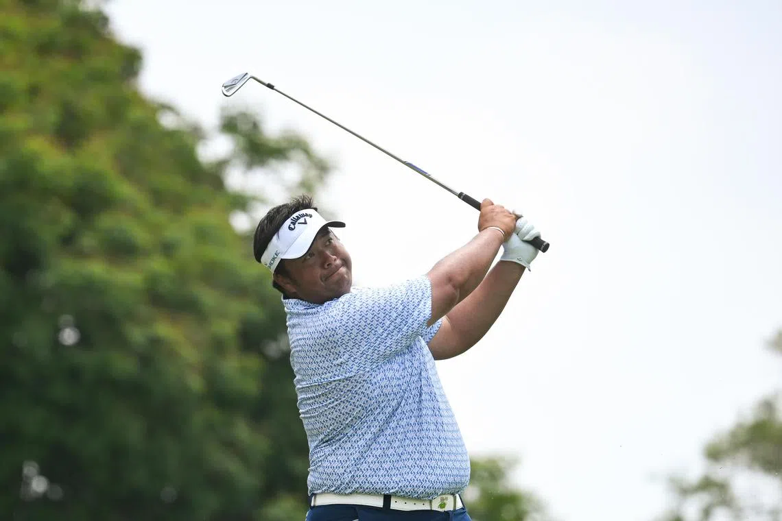 ST20240321-202446606939-Lim Yaohui-Kimberly Kwek-kkgolf21/

Kiradech APHIBARNRAT teeing off during day 1 of the Porsche Singapore Classic at Laguna National Golf Resort Club on Mar 21, 2024. 

Set to take place from 21-24 March at Laguna National Golf Resort Club, this year's Porsche Singapore Classic stands as the opening event on the DP World Tour’s “Asian Swing”. Boasting a prize pool of US $2.5 million, it will feature some of golf’s best players, as well as the sport’s up and coming stars.

(ST PHOTO: LIM YAOHUI)