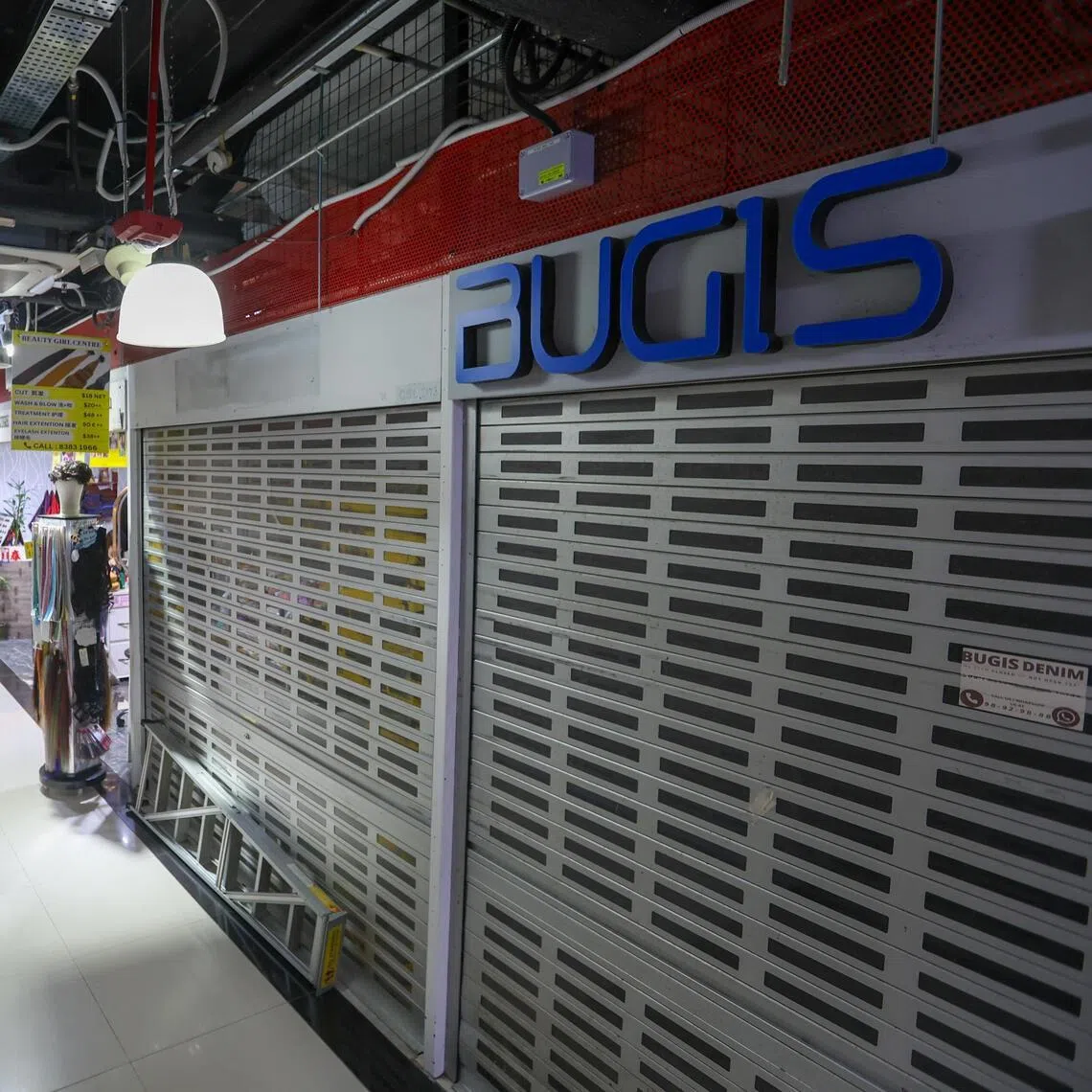 Closed storefronts seen on the second floor of Bugis Street on April 22.

ST PHOTO: Jasel Poh
