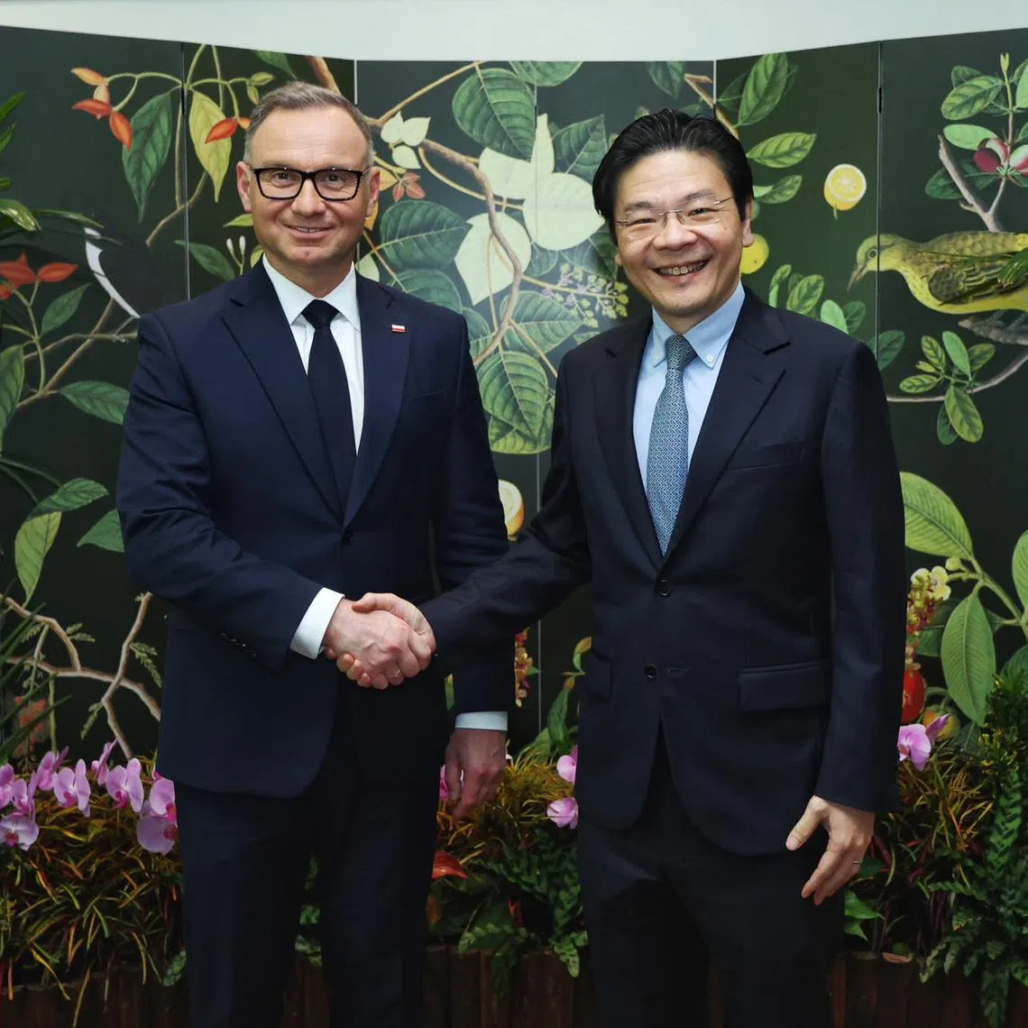 PM Lawrence Wong with Polish President Andrzej Duda, who was on a three-day state visit to Singapore from June 11 to 13.