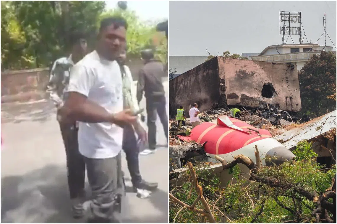 Mr Vishwash Kumar Ramesh said his 11A seat was near an emergency exit on the Air India plane that crashed on June 12, and he managed to walk out.