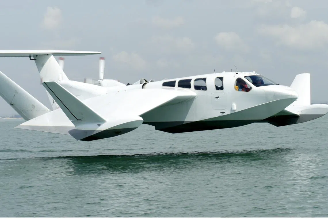 ST Engineering AirX's AirFish Wing-in-Ground craft skims above the waves using the aerodynamic effects of flying at low level.