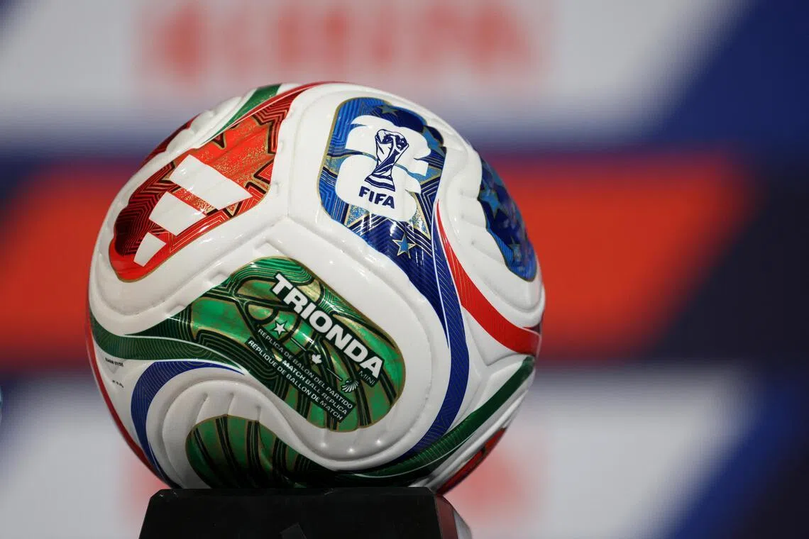 A replica of an official Trionda match ball for the FIFA World Cup 2026.