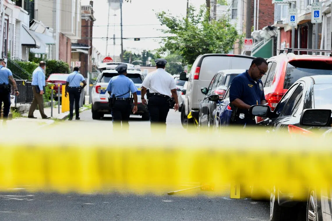 Five people were killed in a shooting in the city of Philadelphia on Monday night, with two children injured.