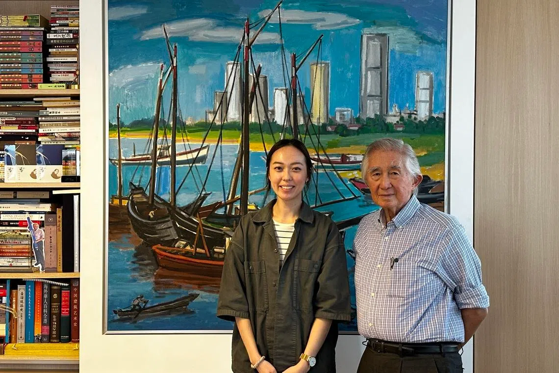 ST’s housing correspondent Michelle Ng speaks with Dr Liu Thai Ker (right), widely known as the "architect of modern Singapore". 