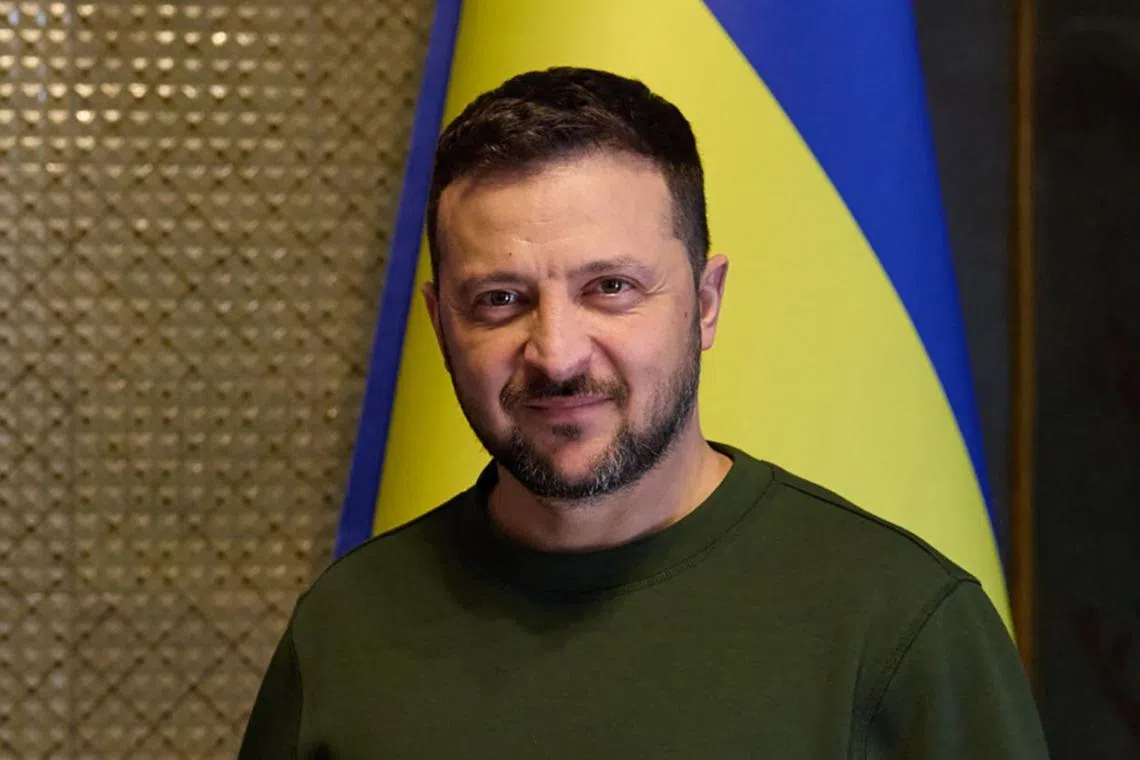 Two sources said Ukraine's President Volodymyr Zelensky would address delegates at the Dialogue.