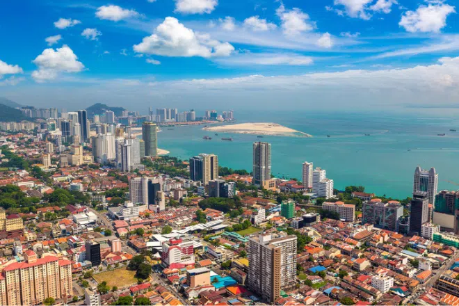 Best short trips from Singapore: Penang, Malaysia view of the city