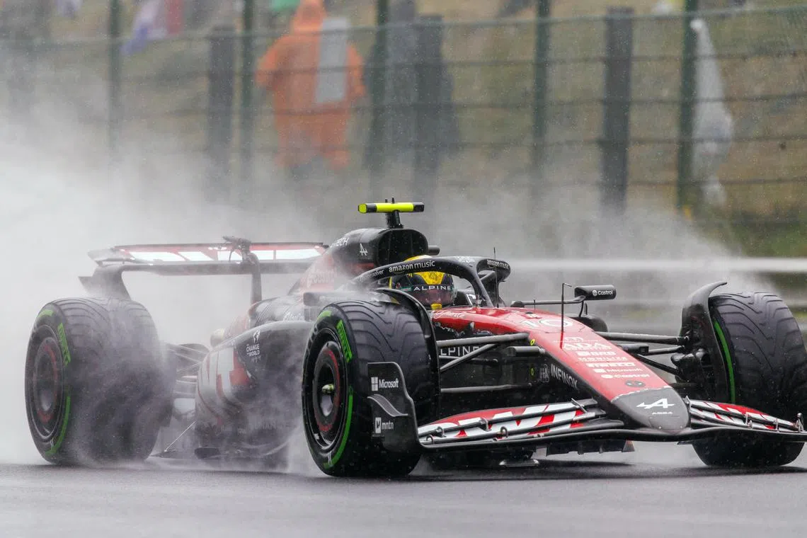 Alpine's French driver Pierre Gasly at practice for the Formula One Belgian Grand Prix on July 27, 2024. He has scored only six points this season.