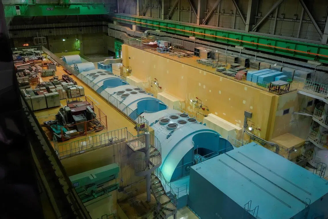 The turbine floor inside the Unit 6 reactor building at Tokyo Electric Power Kashiwazaki Kariwa nuclear power station in Kariwa Village, Niigata Prefecture, Japan.