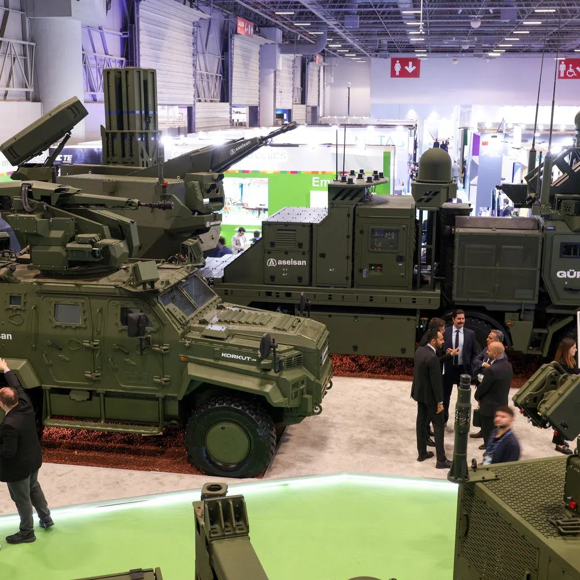 Aselsan air defence systems are displayed at the SAHA 2026 International Defence and Aerospace Exhibition in Istanbul, Turkey, May 8, 2026. REUTERS/Murad Sezer