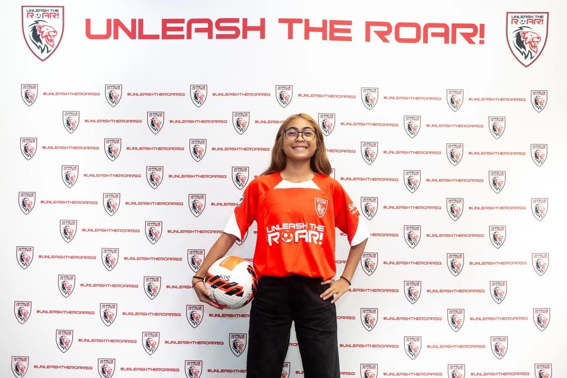Nur Ain Salleh, 14, has scored a four-year football scholarship and will train and play for Madrid CFF’s youth team 

