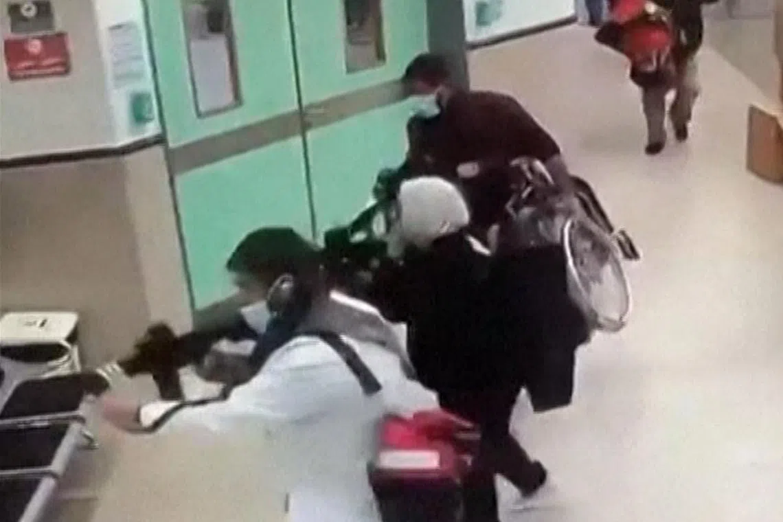 CCTV footage appeared to show about a dozen troops, including three in women’s garb and two dressed as Palestinian medical staff, raiding Ibn Sina hospital.
