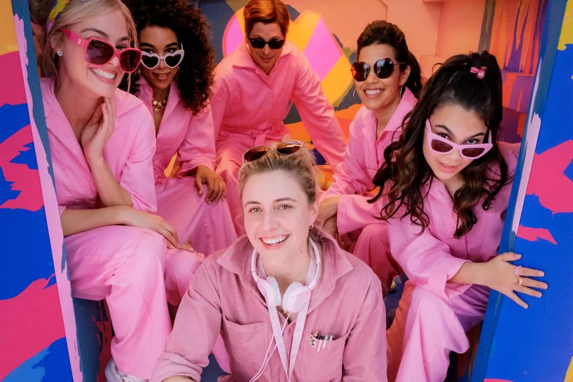 Greta Gerwig (centre) directed 2023’s biggest box-office hit Barbie.