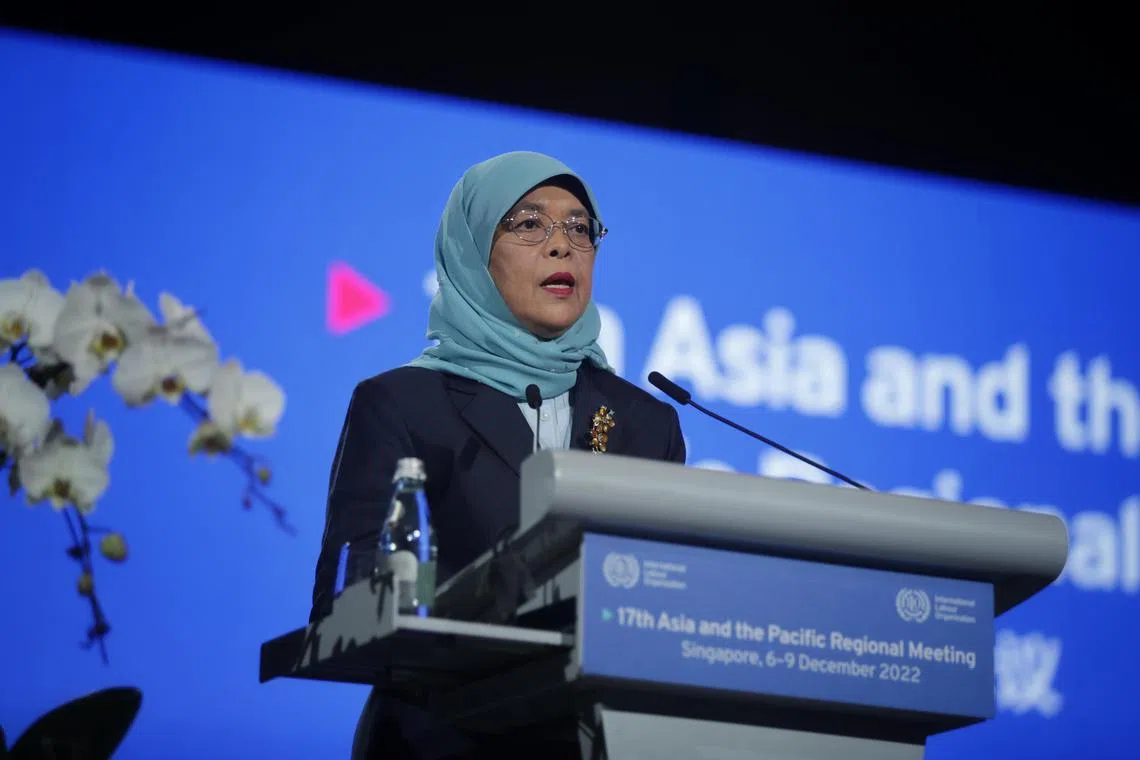 President Halimah Yacob said the unsustainable growth model also exerts tremendous pressure on our climate.