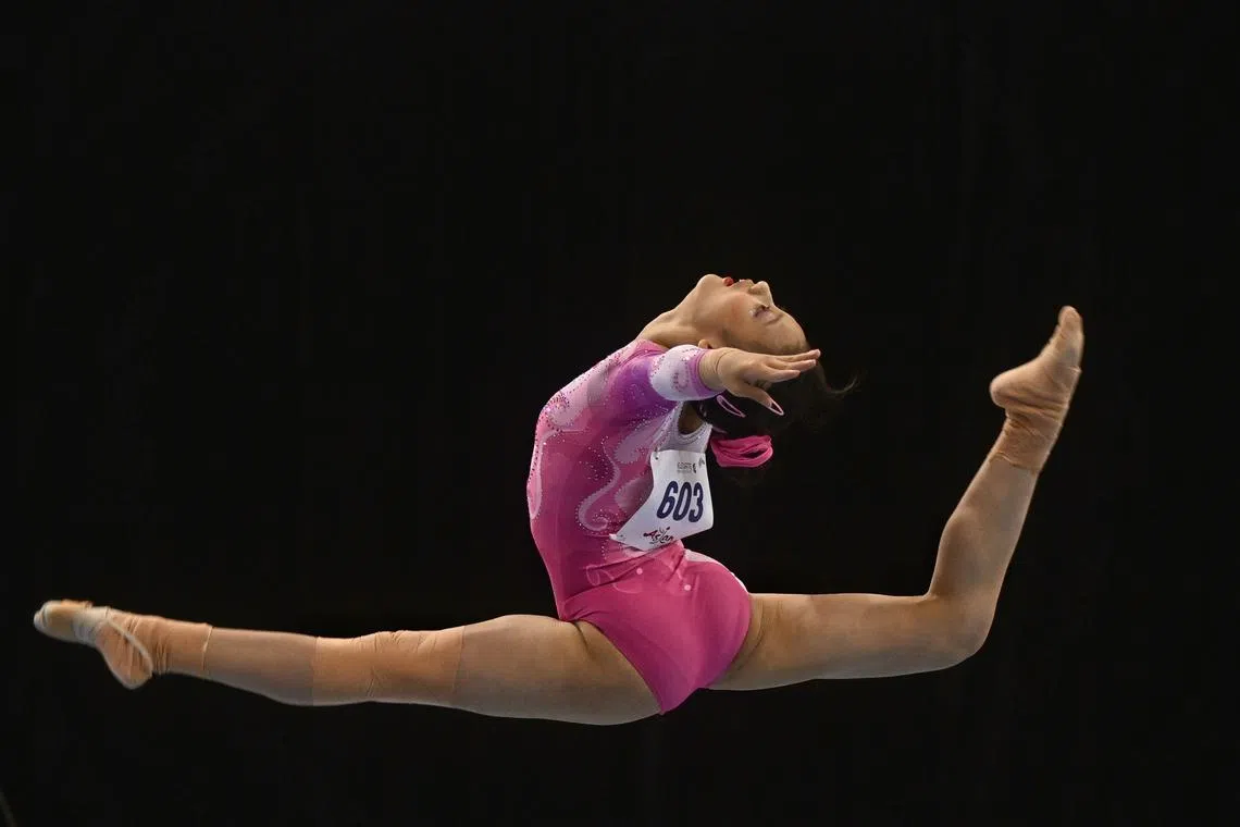 China's Qiu Qiyuan beat older competitors to clinch the individual all-around title at the 2023 Asian Artistic Gymnastics Championships.