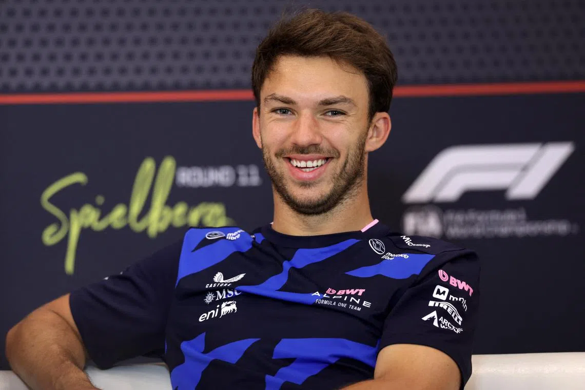 Formula One F1 - Austrian Grand Prix - Red Bull Ring, Spielberg, Austria - June 26, 2025 Alpine's Pierre Gasly during the press conferencei ahead of the Austrian Grand Prix REUTERS/Gintare Karpaviciute