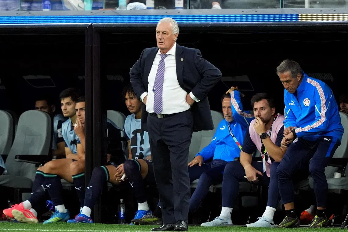Soccer Football - FIFA World Cup 2026 - Group D - United States v Paraguay - Los Angeles Stadium, Inglewood, California, U.S. - June 12, 2026 Paraguay coach Gustavo Alfaro reacts IMAGN IMAGES via Reuters/Kirby Lee