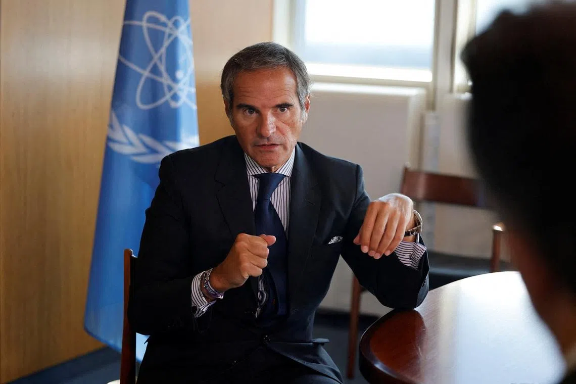IAEA Director General Rafael Grossi attends an interview with the Reuters team in Vienna, Austria, September 3, 2025. REUTERS/Lisa Leutner/File Photo