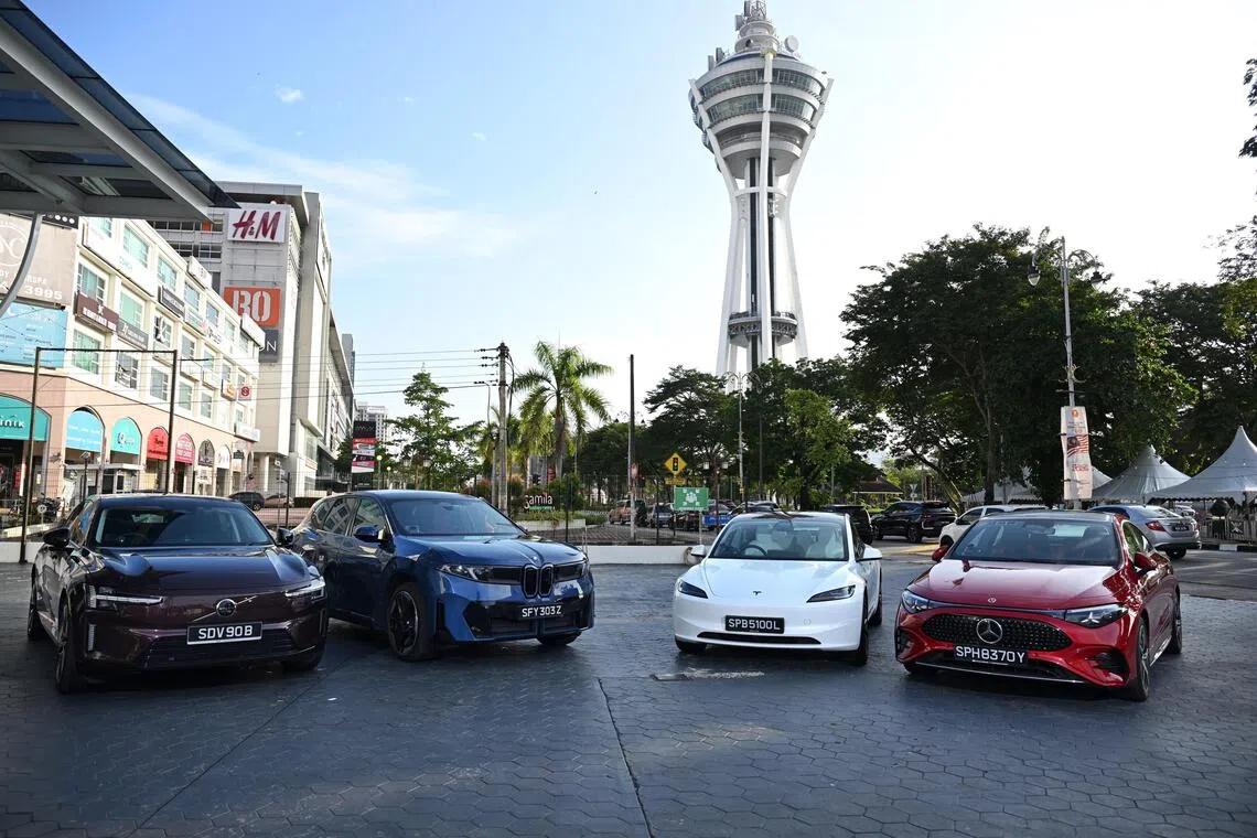 Get ready for Part 2: Volvo ES90, BMW iX3 50 xDrive, Tesla Model 3 Long Range RWD and Mercedes CLA 250+ at the Alor Setar Tower. Next stop: Ipoh.