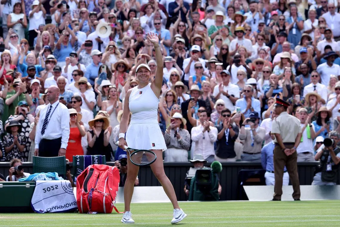 Finalist Anisimova continues painting Wimbledon masterpiece | The Straits  Times
