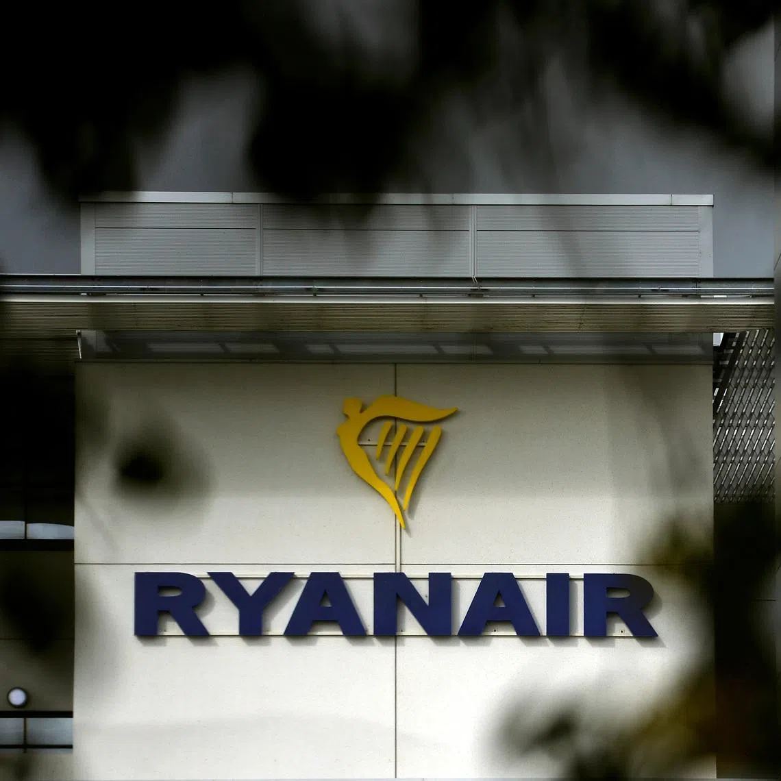 FILE PHOTO: General view of the Ryanair logo at their headquarters in Dublin, Ireland, September 16, 2021. REUTERS/Clodagh Kilcoyne/File Photo