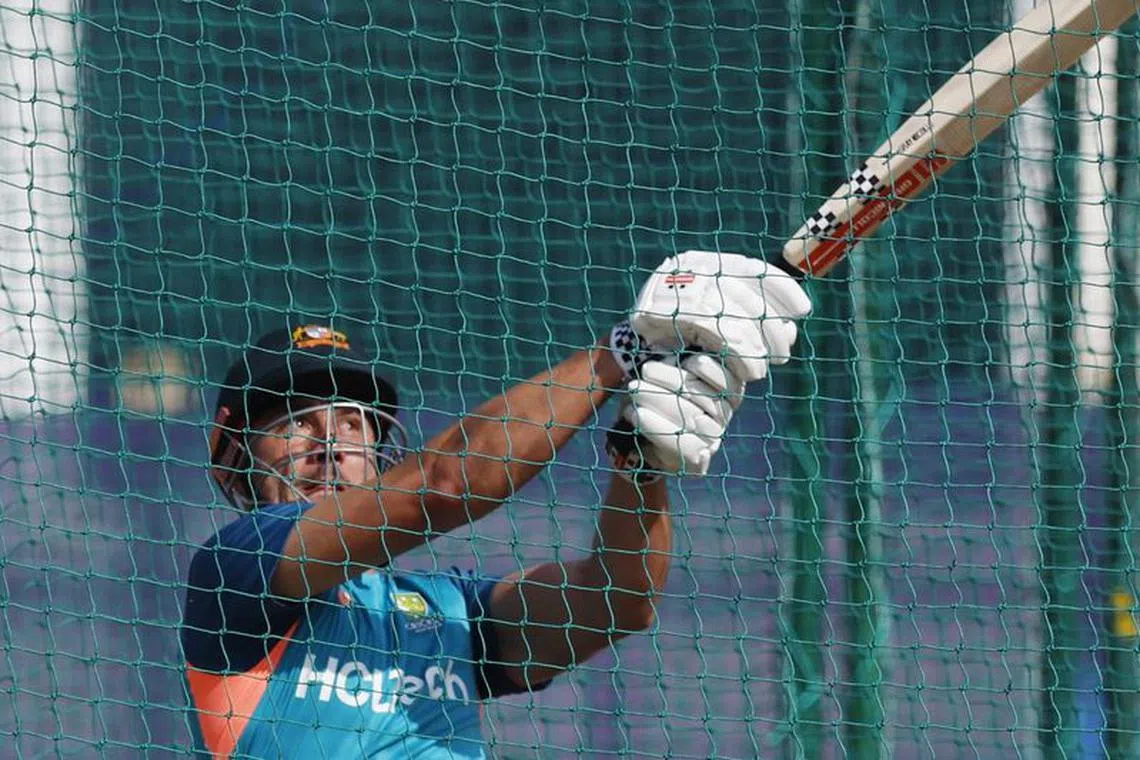 Cricket - ICC Cricket World Cup 2023 - Australia Practice - Bharat Ratna Shri Atal Bihari Vajpayee Ekana Cricket Stadium, Lucknow, India - October 11, 2023 Australia's Marcus Stoinis during practice REUTERS/Adnan Abidi