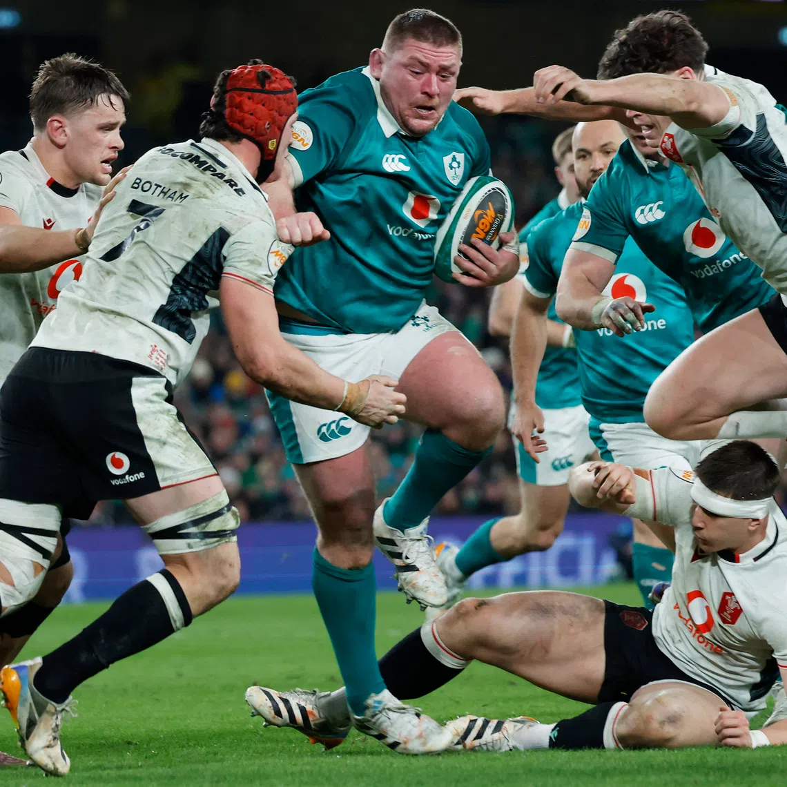 Rugby Union - Six Nations Championship - Ireland v Wales - Aviva Stadium, Dublin, Ireland - March 6, 2026 Ireland's Tadhg Furlong in action REUTERS/Clodagh Kilcoyne