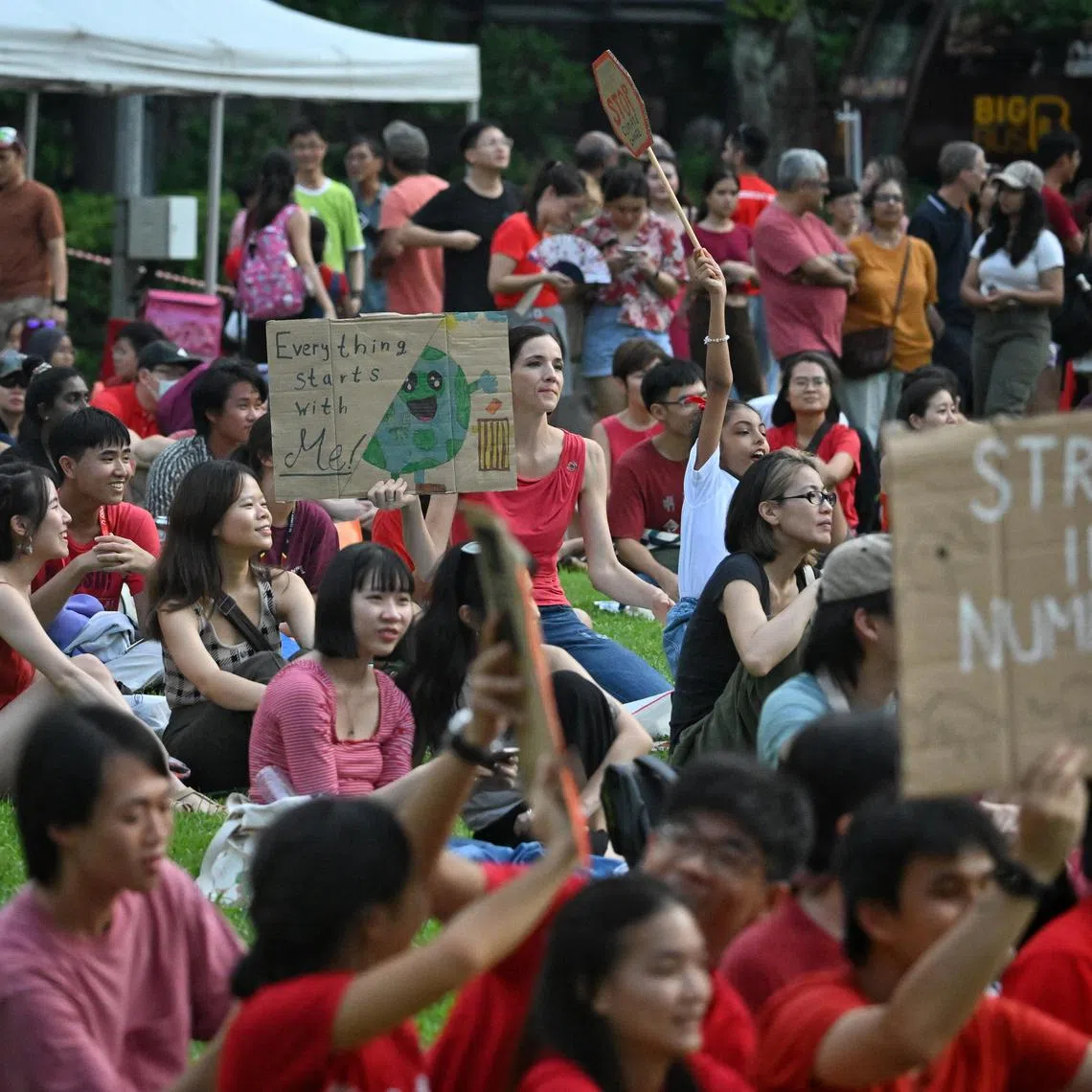 Second physical Climate Rally at Hong Lim Park on Sep 23, 2023, with a turnout of more than 1,400 people.