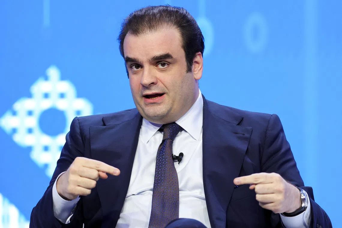 Kyriakos Pierrakakis, President of the Eurogroup, Minister of Economy and Finance, Greece, speaks during a seminar on Forging Resilient and Dynamic Economies for the Future, at the IMF/World Bank 2026 Annual Meetings at Queen Sirikit National Convention Center (QSNCC) in Bangkok, Thailand, October 15, 2026. REUTERS/Athit Perawongmetha