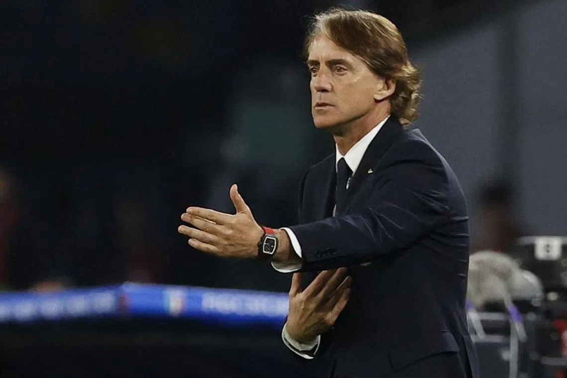 Soccer Football - UEFA Euro 2024 Qualifiers - Group C - Italy v England - Stadio Diego Armando Maradona, Naples, Italy - March 23, 2023 Italy coach Roberto Mancini REUTERS/Ciro De Luca/File photo