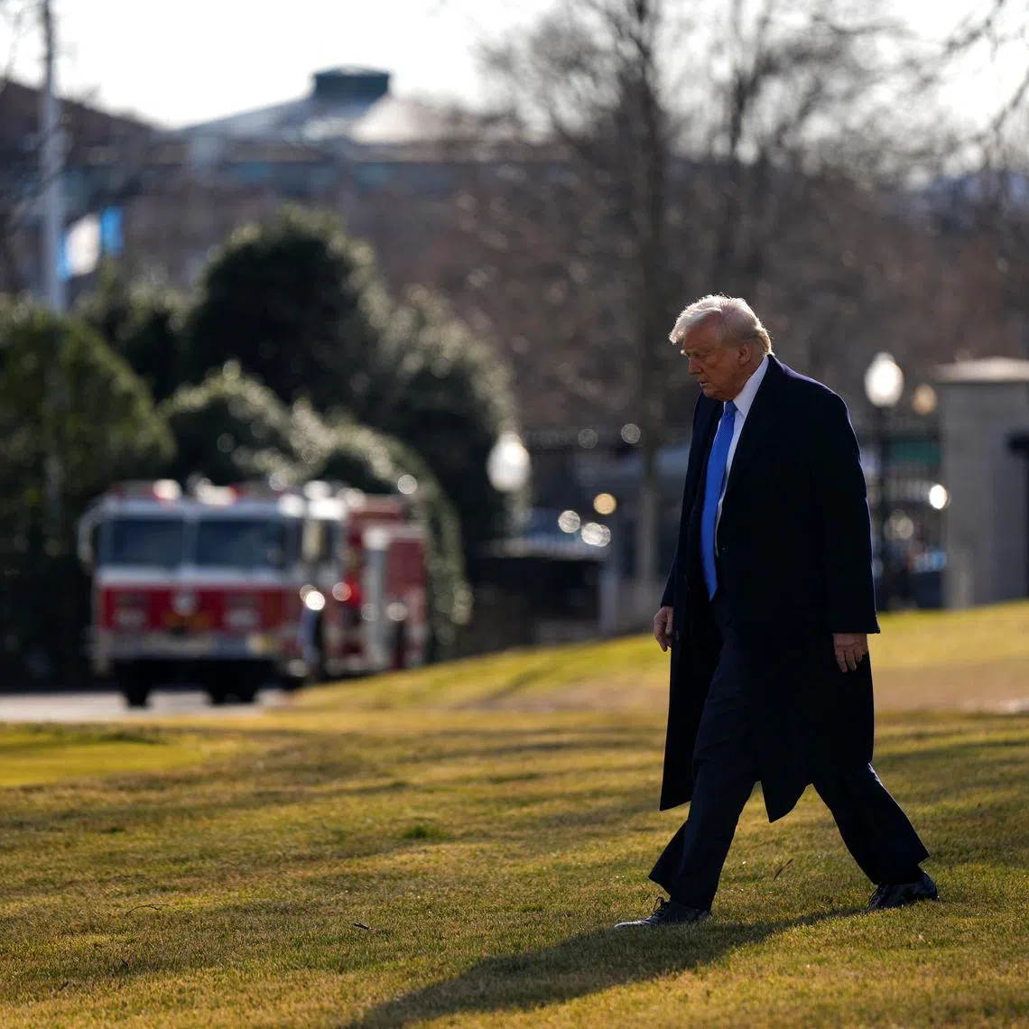 U.S. President Donald Trump walks to board Marine One, as he departs for Palm Beach, Florida from the South Lawn of the White House in Washington, U.S., February 7, 2025. REUTERS/Kent Nishimura/File Photo