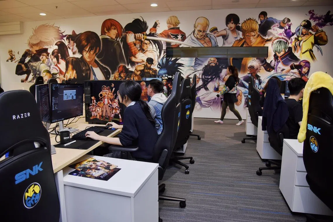 ST20240417_202496951813/kcjapan/Heng Yi-Hsin/Chor Khieng Yuit/ Interior of the SNK office at Mapletree Business City on April 17, 2024. ST PHOTO:HENG YI-HSIN