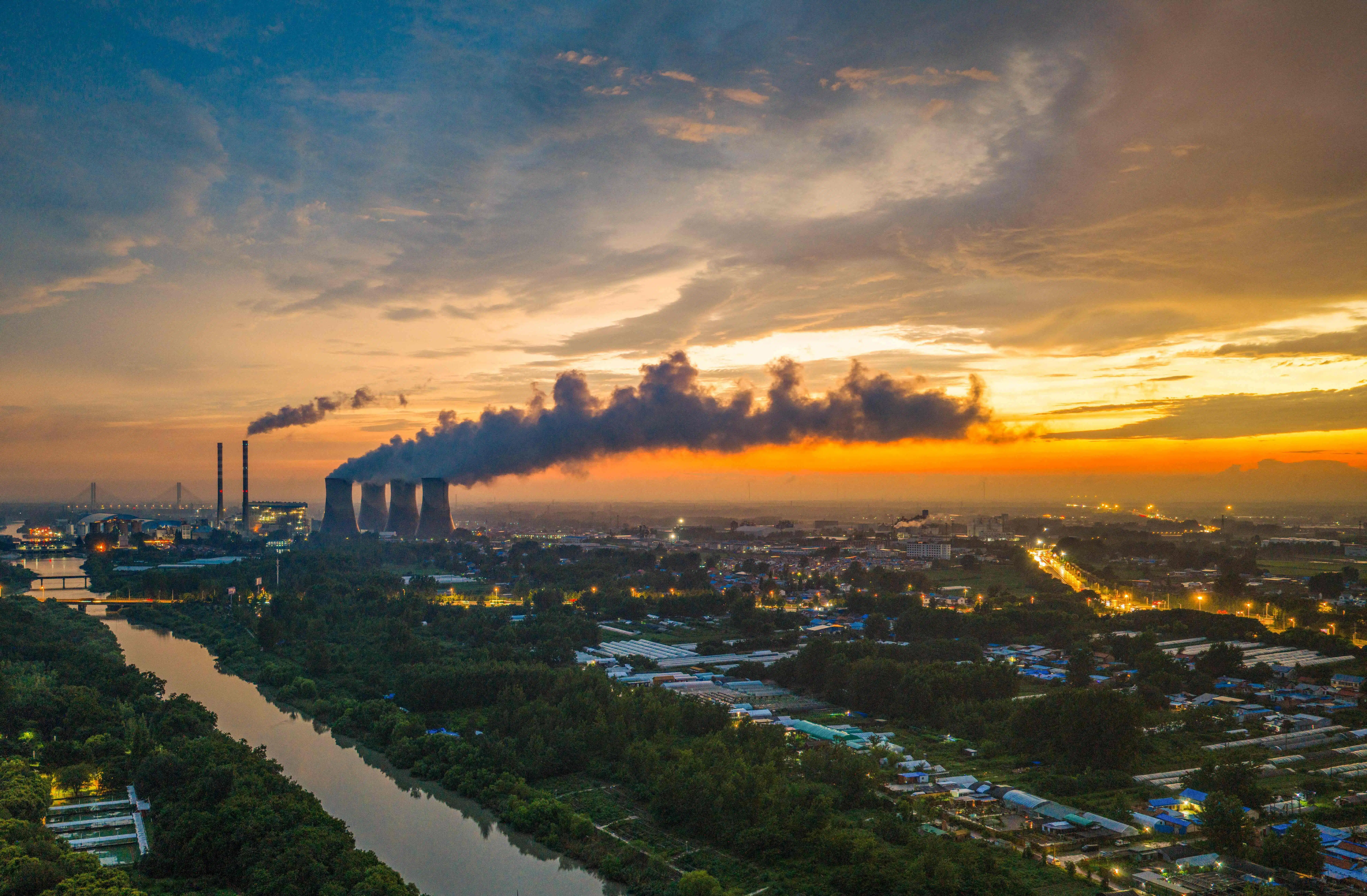 A coal-fired power plant in Huai’an, in eastern China’s Jiangsu province, in July 2026. China, which, with its population of 1.4 billion and massive manufacturing industry, is the world’s biggest greenhouse emitter.