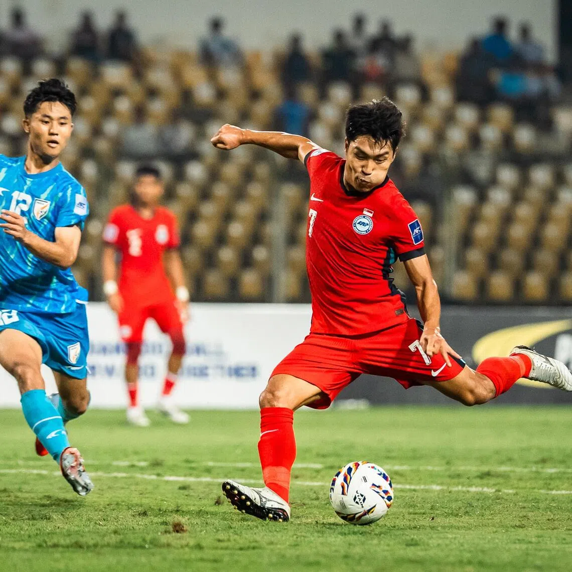 Singapore midfielder Song Ui-young is the hero for the Lions with a brace in the Asian Cup qualifier against India.