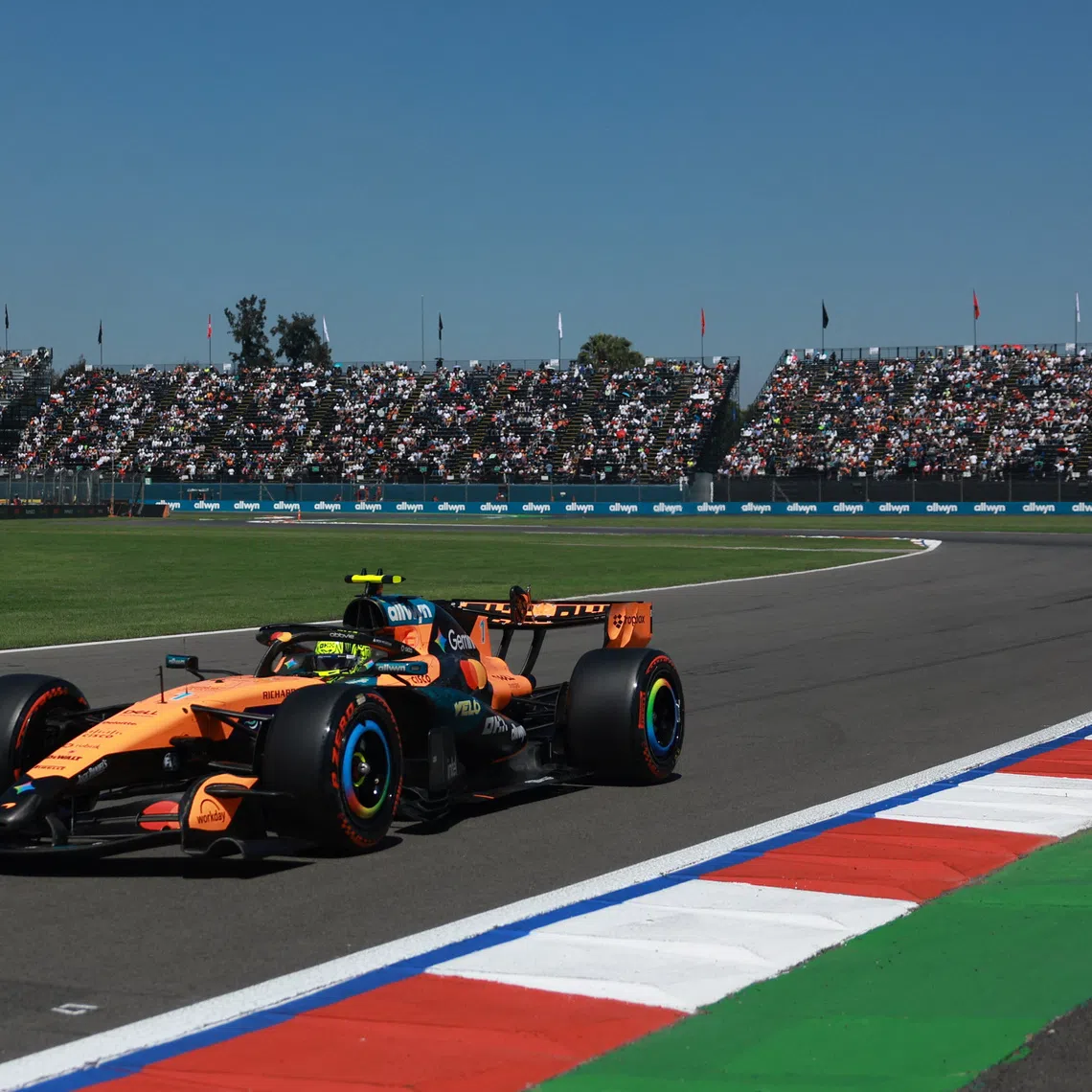 Formula One F1 - Mexico City Grand Prix - Autodromo Hermanos Rodriguez, Mexico City, Mexico - October 31, 2026 McLaren's Lando Norris during practice REUTERS/Raquel Cunha