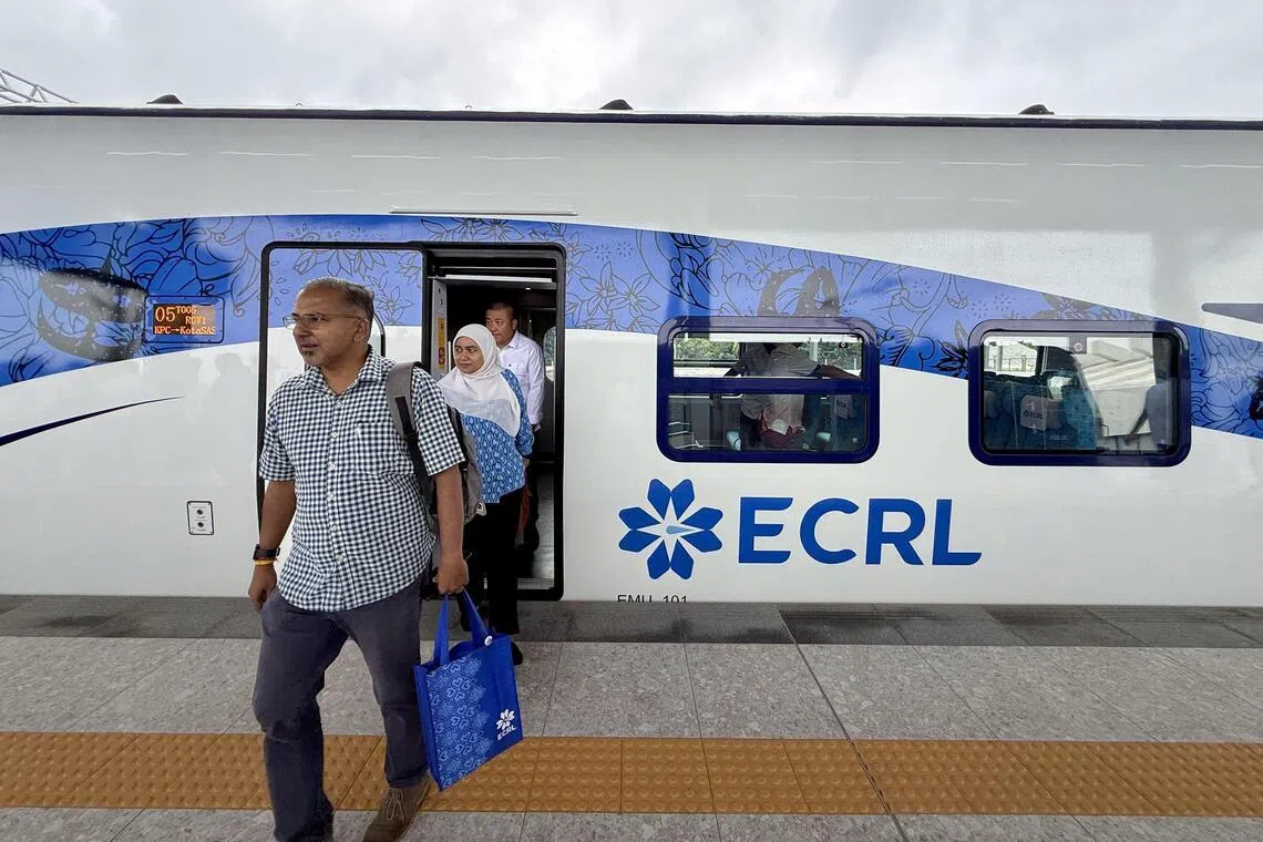 The 665km East Coast Rail Link (ECRL) will connect Kuala Lumpur to key east coast cities.