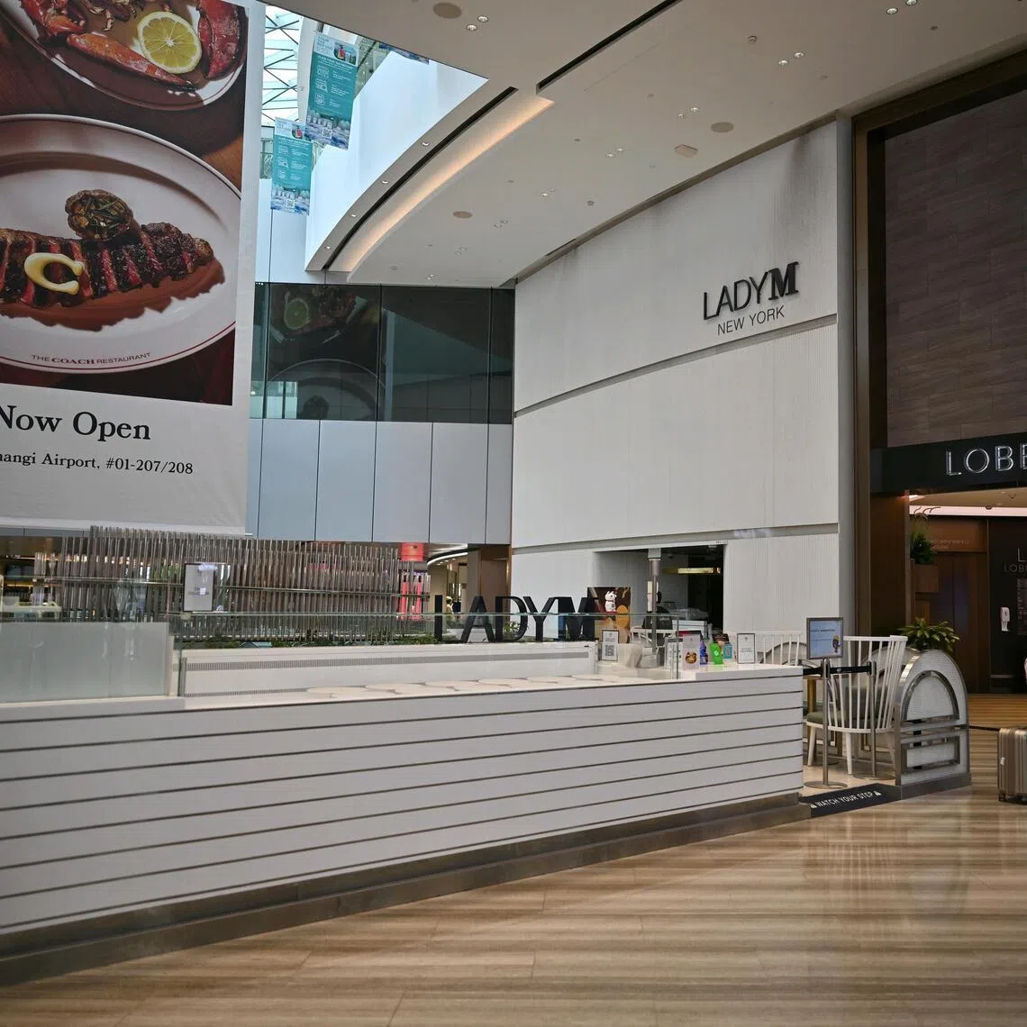 Lady M's outlet in Jewel Changi Airport on Jan 12, 2026. The brand will re-open a permanent store there. 