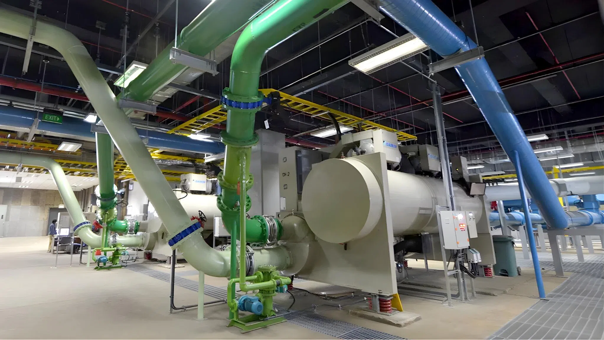 New chillers installed at Changi Airport reduce energy required to run air-conditioning systems.