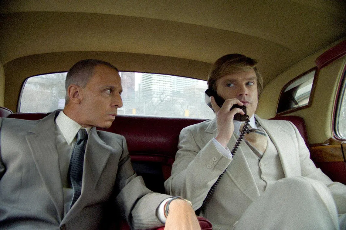 Jeremy Strong (left) and Sebastian Stan in The Apprentice.