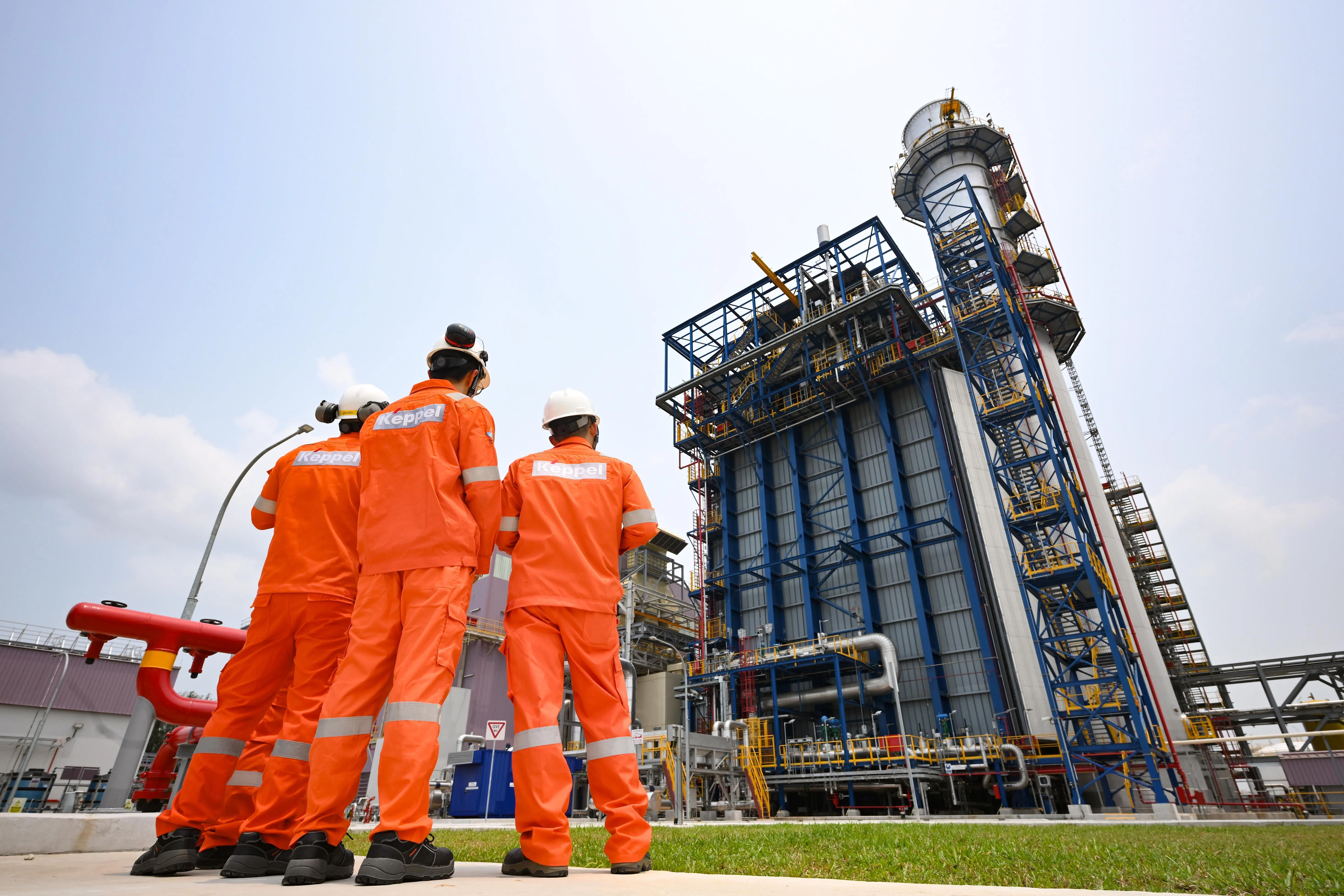 A heat recovery steam generator at the Keppel Sakra Cogen power plant.