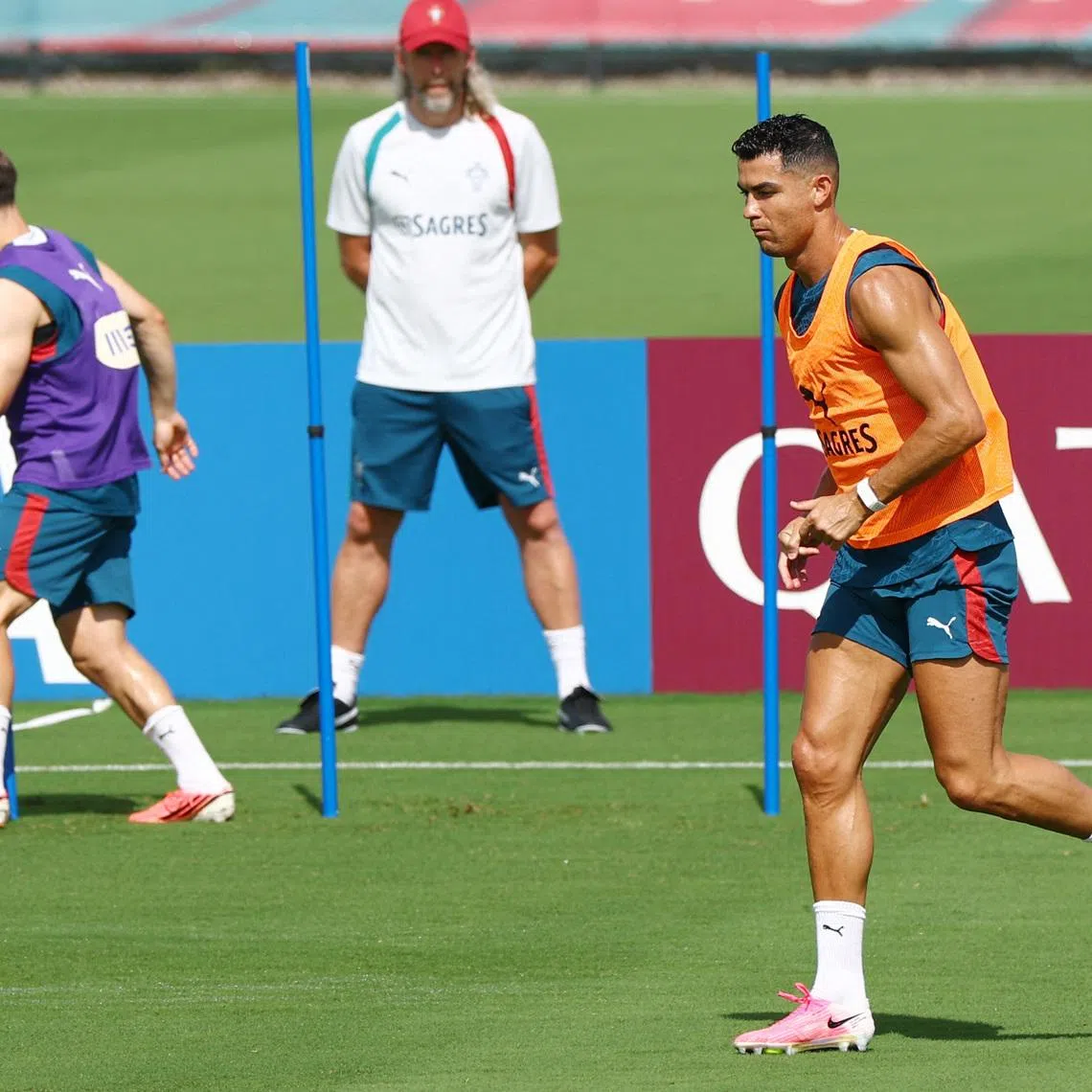 Soccer Football - FIFA World Cup 2026 - Portugal Training - Gardens North County District Park, Palm Beach Gardens, Florida, U.S. - June 19, 2026 Portugal's Cristiano Ronaldo during training REUTERS/Marco Bello