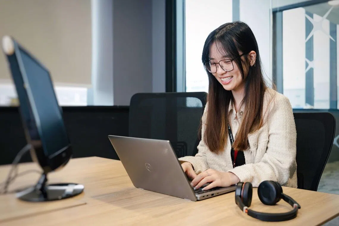 Ms Chloe Lim, an analyst at the DBS's anti-scam team, helped stop a bank scam that would have cost a customer close to half a million dollars.