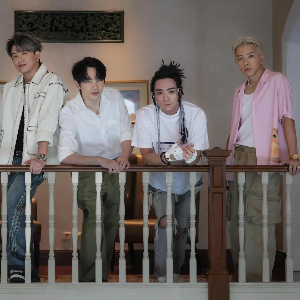 Taiwanese boy band Energy comprise (from left) Shuwei, Edy, Milk, Toro and Kunda. 