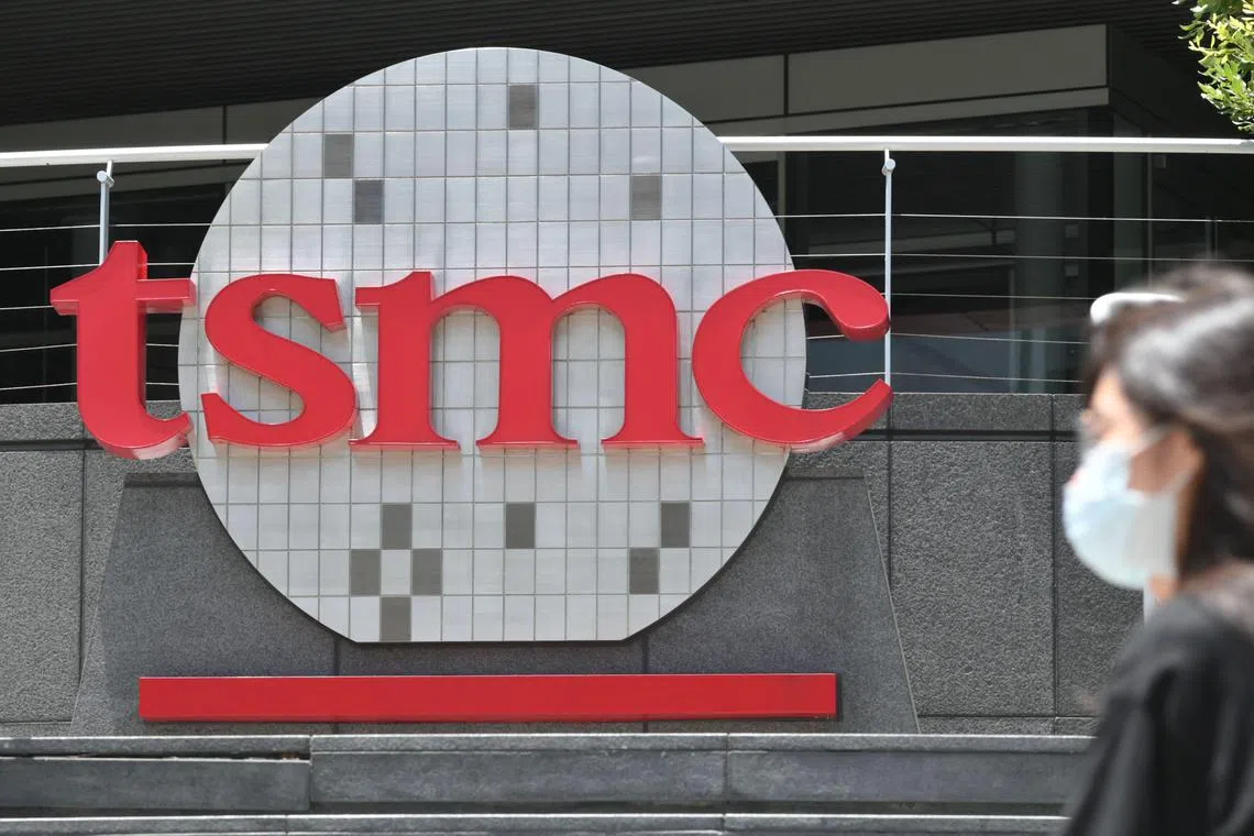 Th inventory glut is expected to weigh on sales for chipmakers like TSMC through at least the end of the year.