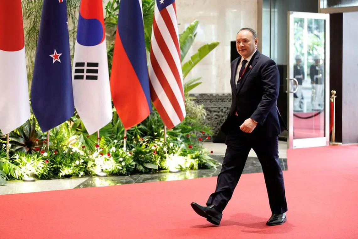 The Philippines' Defense Secretary Gilberto Teodoro arrives to attend the ASEAN Defence Ministers' Meeting (ADMM) in Jakarta, Indonesia, November 15, 2023. REUTERS/Willy Kurniawan/Pool/ File Photo