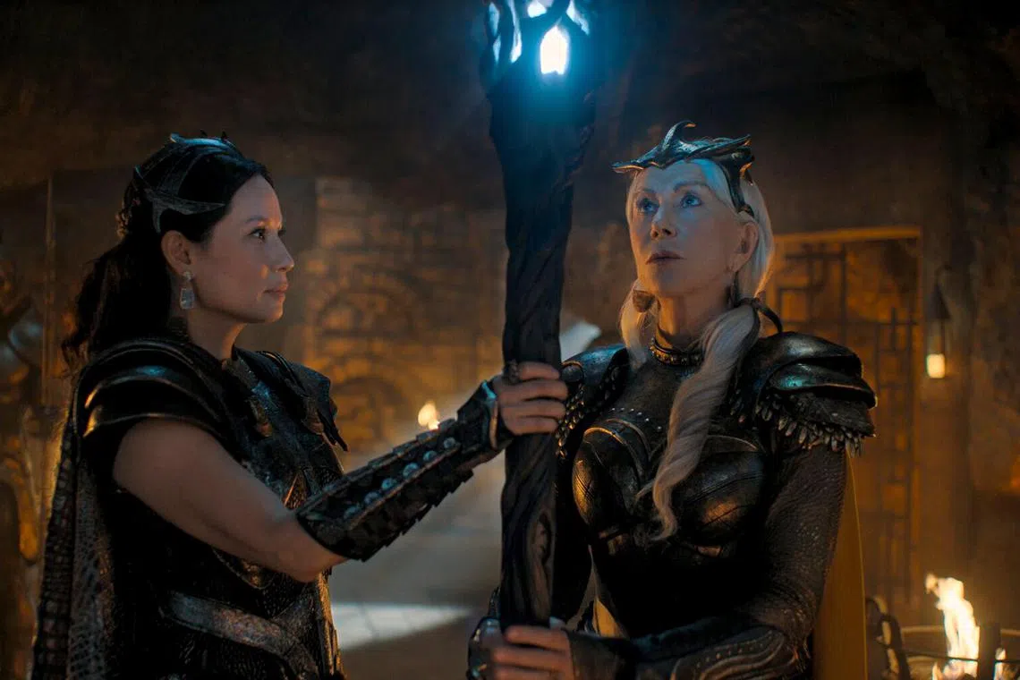 Lucy Liu and Helen Mirren in Shazam! Fury Of The Gods.