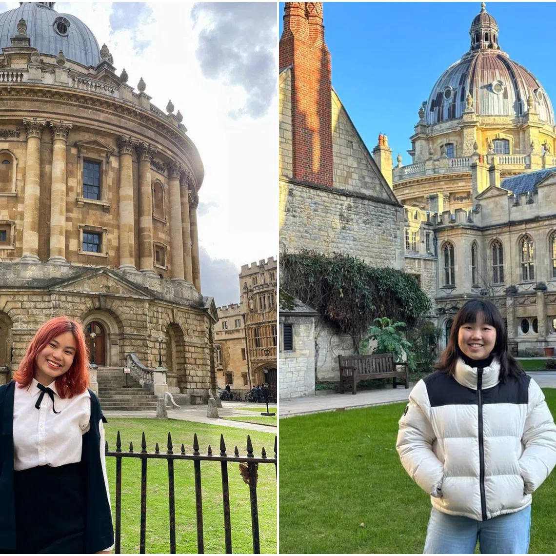 Ms Ashlyn Cheong (left) and Ms Ng Hui Ru, both 20, are current students at the University of Oxford. 